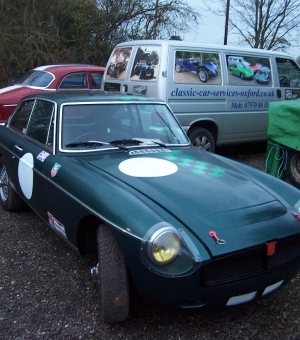 MGB rally car