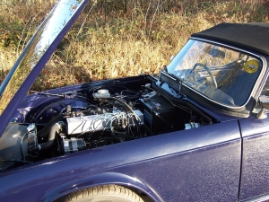 TR6 engine bay