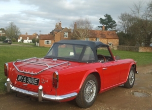 Triumph TR4a in red