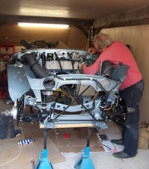 Working on a Healey rebuild
